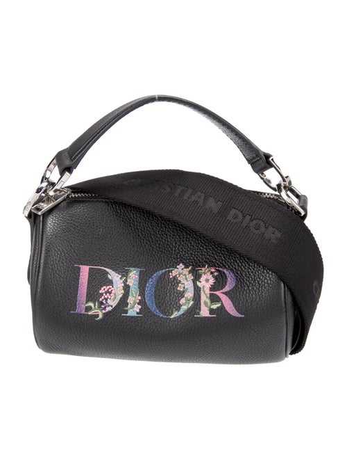 DIOR MEN Leather Dior Flowers Signature Mini Roller Messenger