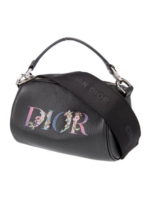 DIOR MEN Leather Dior Flowers Signature Mini Roller Messenger