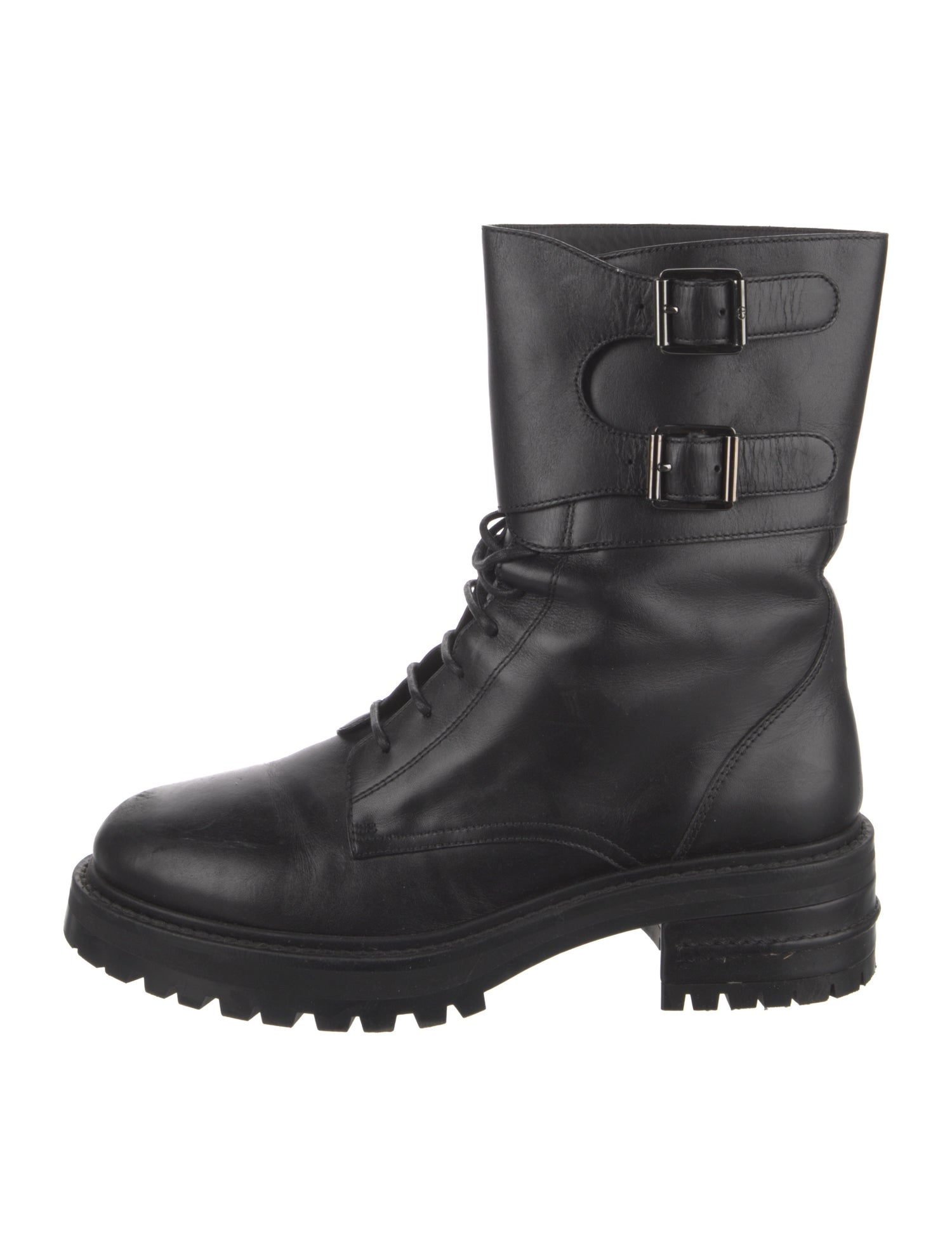 Christian Dior Leather Combat Boots