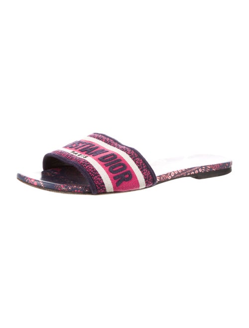 Christian Dior Canvas Printed Slides