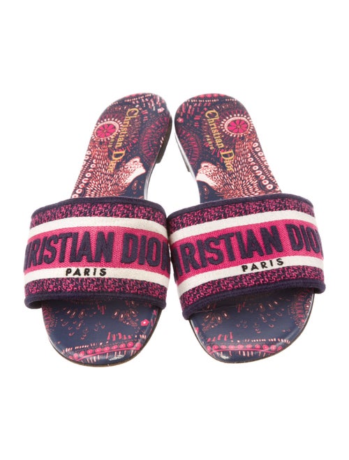 Christian Dior Canvas Printed Slides