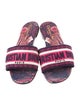 Christian Dior Canvas Printed Slides