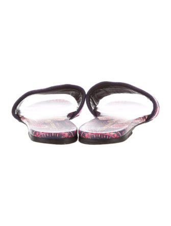 Christian Dior Canvas Printed Slides