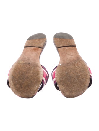 Christian Dior Canvas Printed Slides