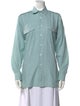 Christian Dior Plaid Print Long Sleeve Button-Up Top
