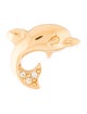 Christian Dior Crystal Dolphin Lapel Pin