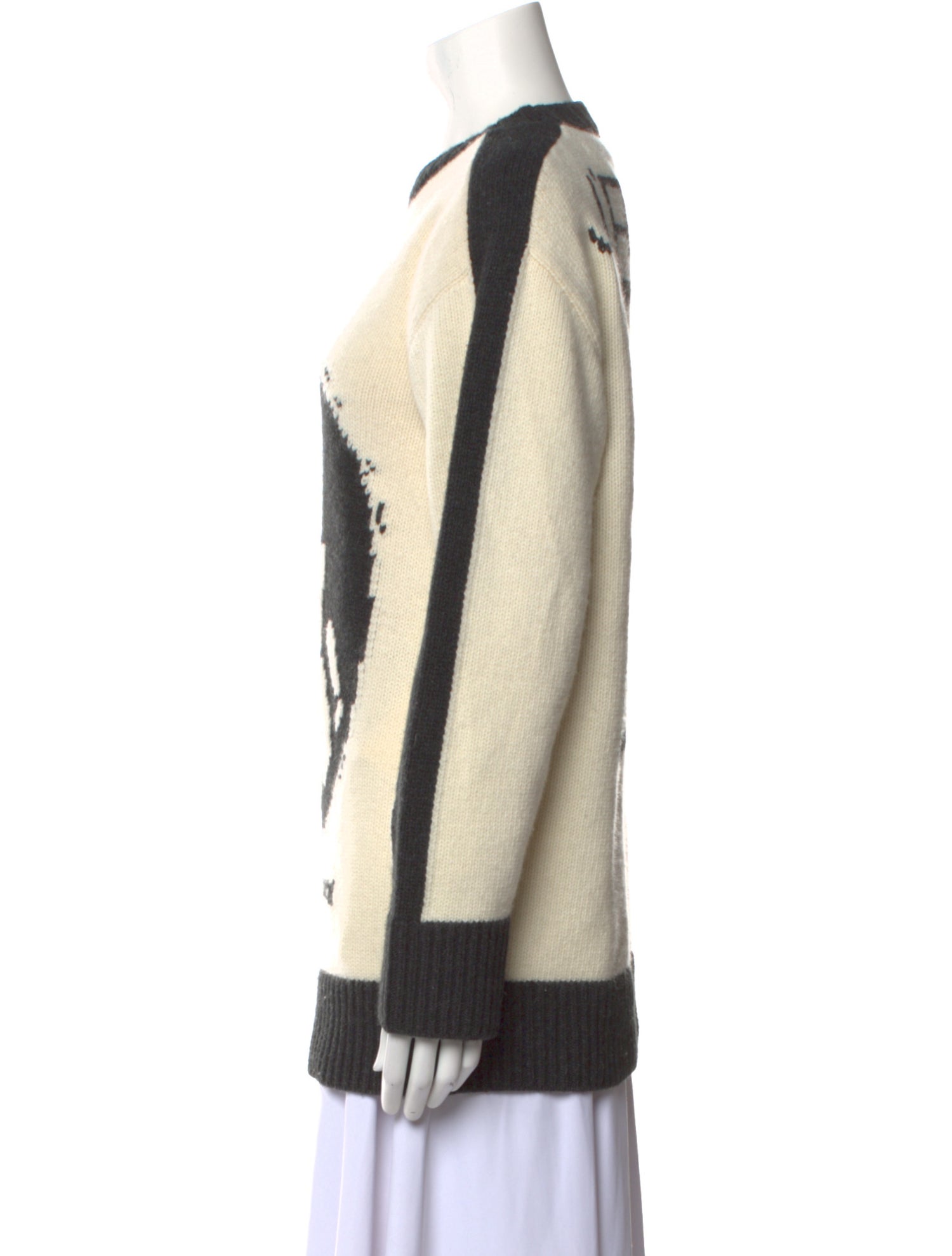 Wool Graphic Print Sweater