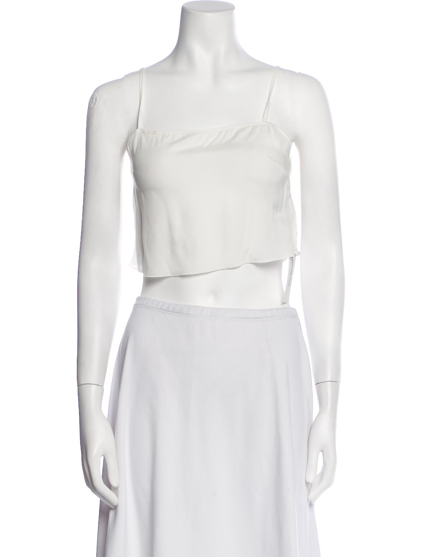 Christian Dior Silk Square Neckline Crop Top