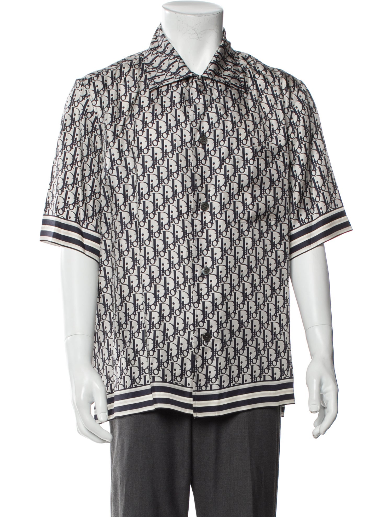 DIOR MEN 2020 Oblique Jacquard Dress Shirt