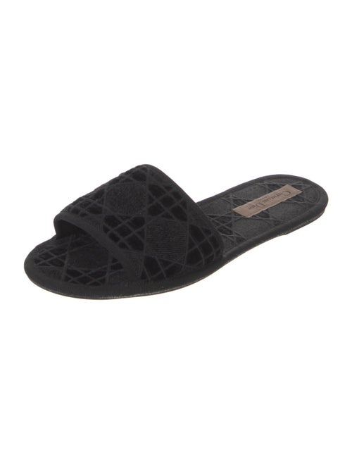 Christian Dior Cannage Pattern Velvet Slides