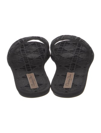 Christian Dior Cannage Pattern Velvet Slides