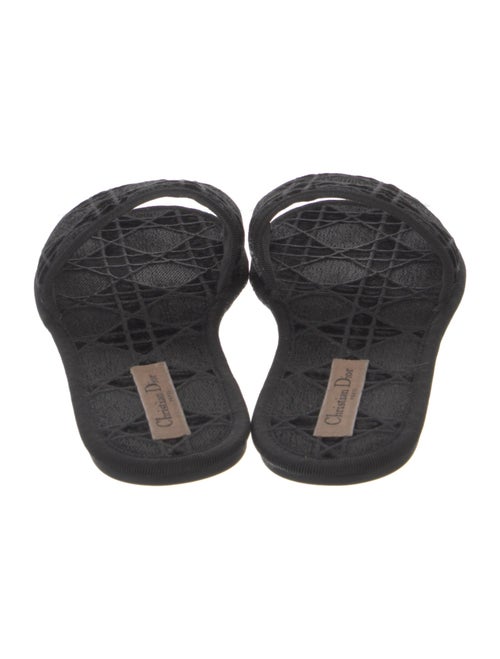 Christian Dior Cannage Pattern Velvet Slides