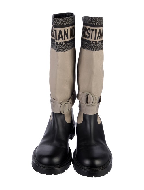 Christian Dior Canvas Printed Boots