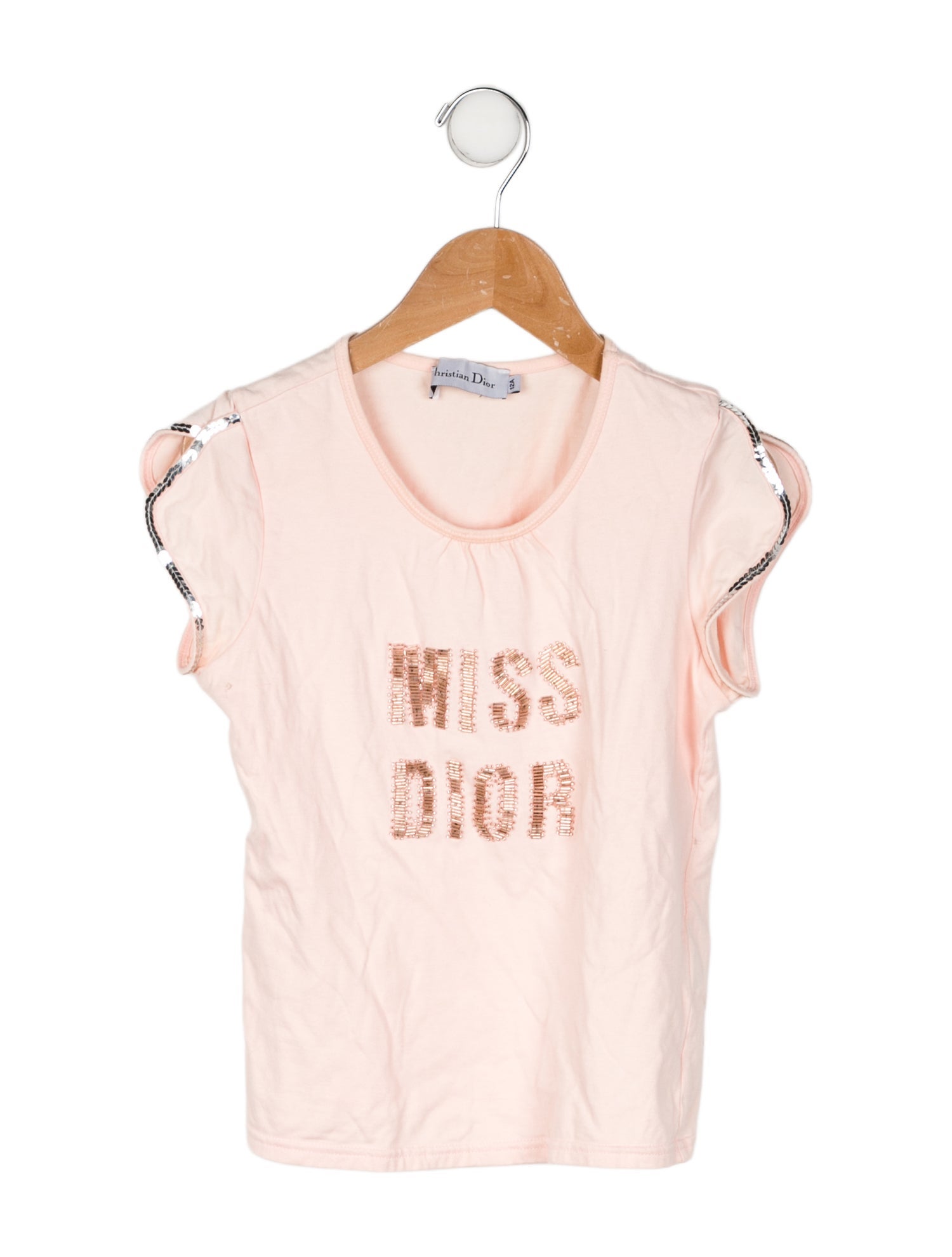 Christian Dior Girls' Miss Dior Short Sleeve Top