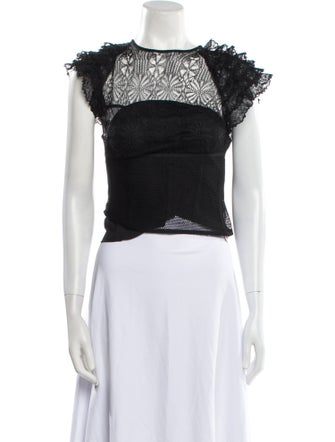 Christian Dior Silk Bateau Neckline Crop Top
