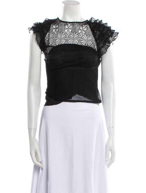 Christian Dior Silk Bateau Neckline Crop Top