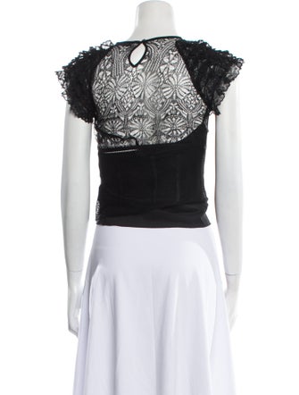 Christian Dior Silk Bateau Neckline Crop Top