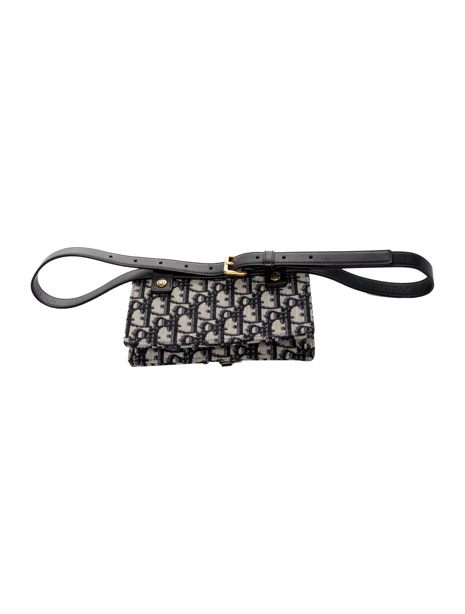 Christian Dior Oblique Jacquard Saddle Belt Pouch