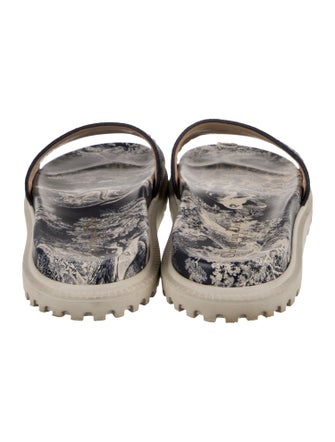 Christian Dior Canvas Printed Slides