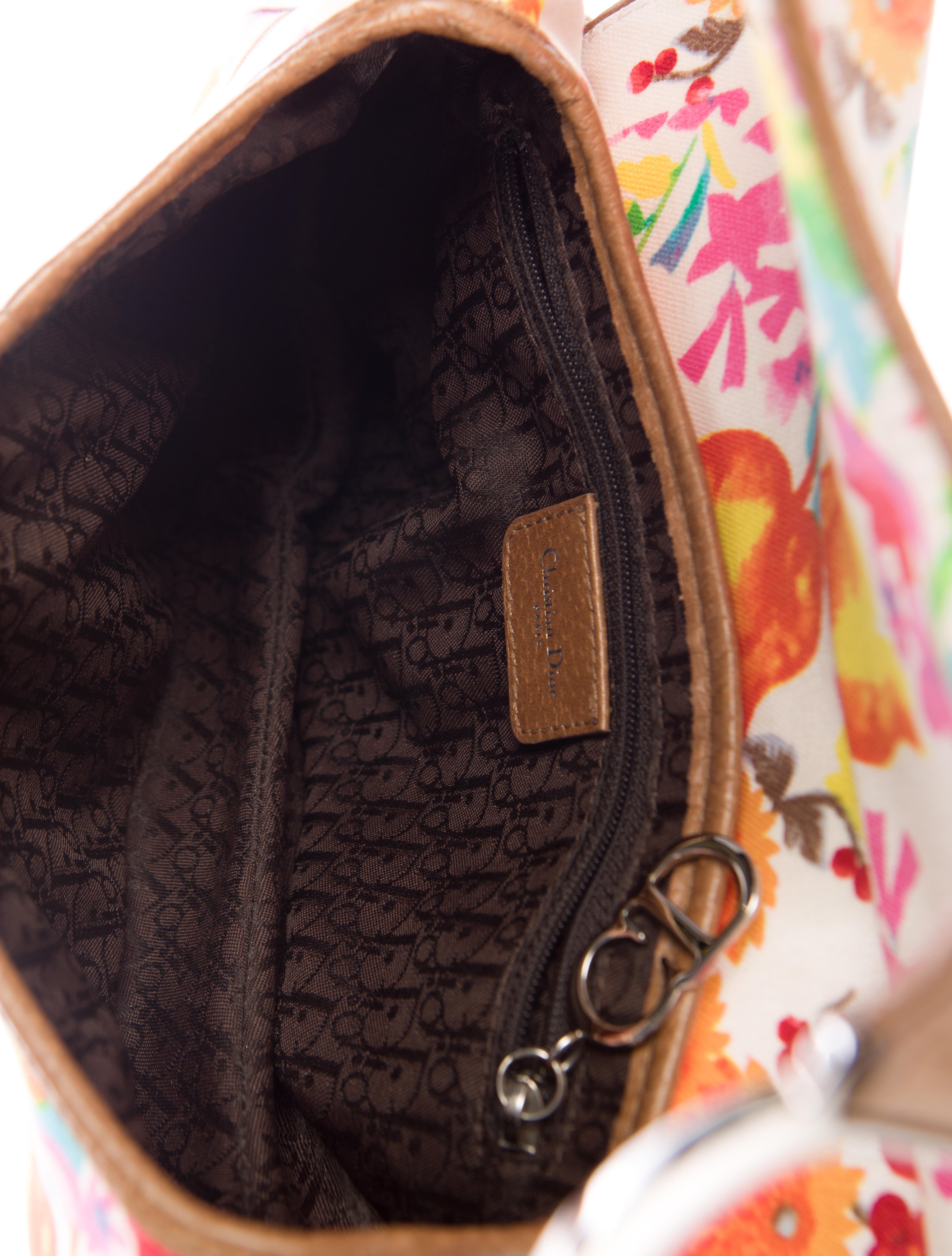 Christian Dior Japanese Patchwork Saddle Bag - Orange Shoulder