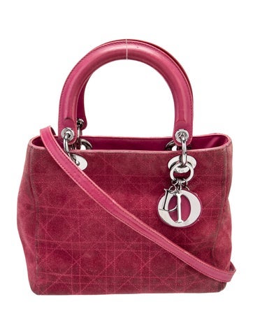 Christian Dior Handle Bags Cannage Lady Medium Vintage