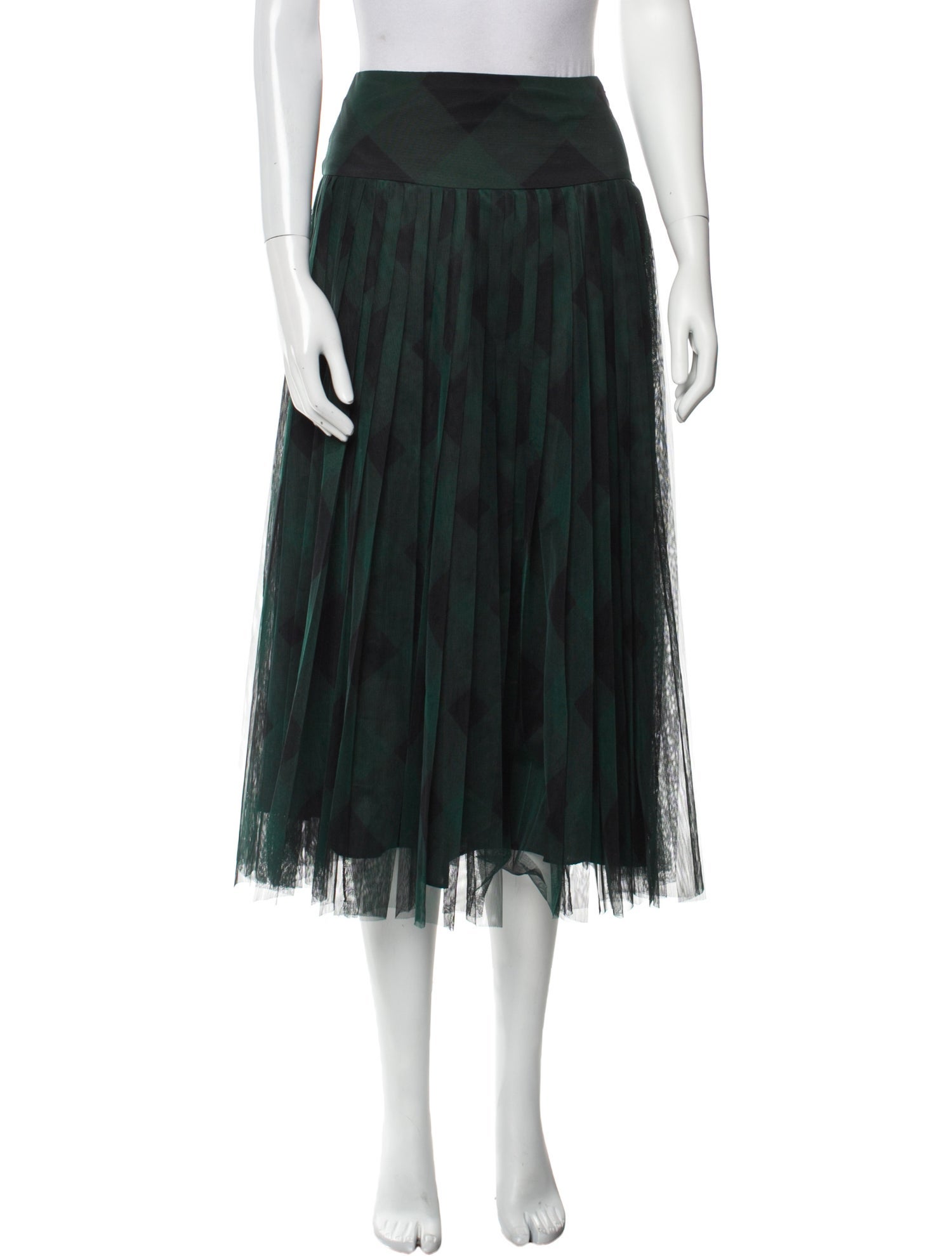 Christian Dior Pleated Accents Midi Length Skirt