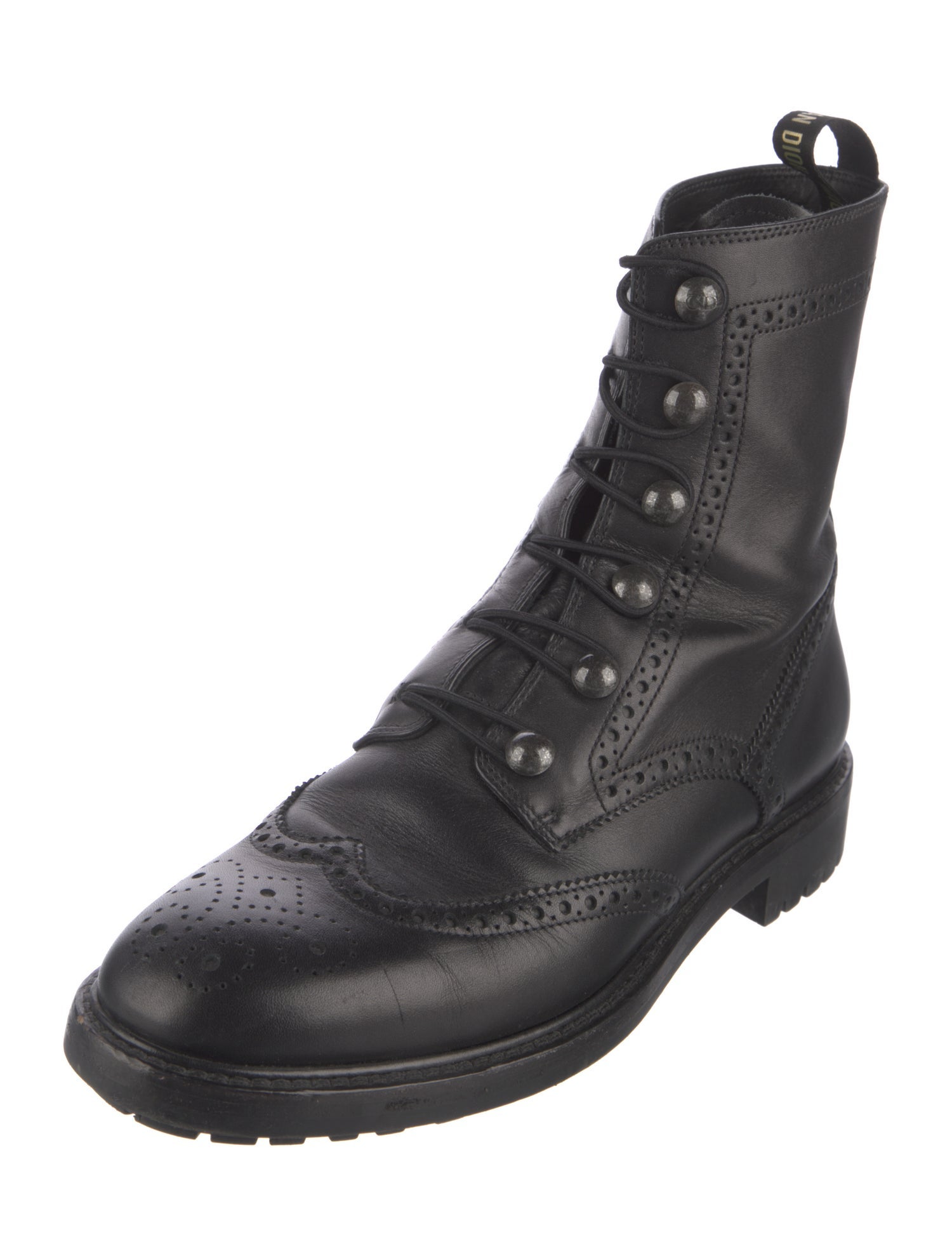 Christian Dior Leather Combat Boots