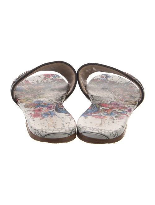 Christian Dior Canvas Printed Slides