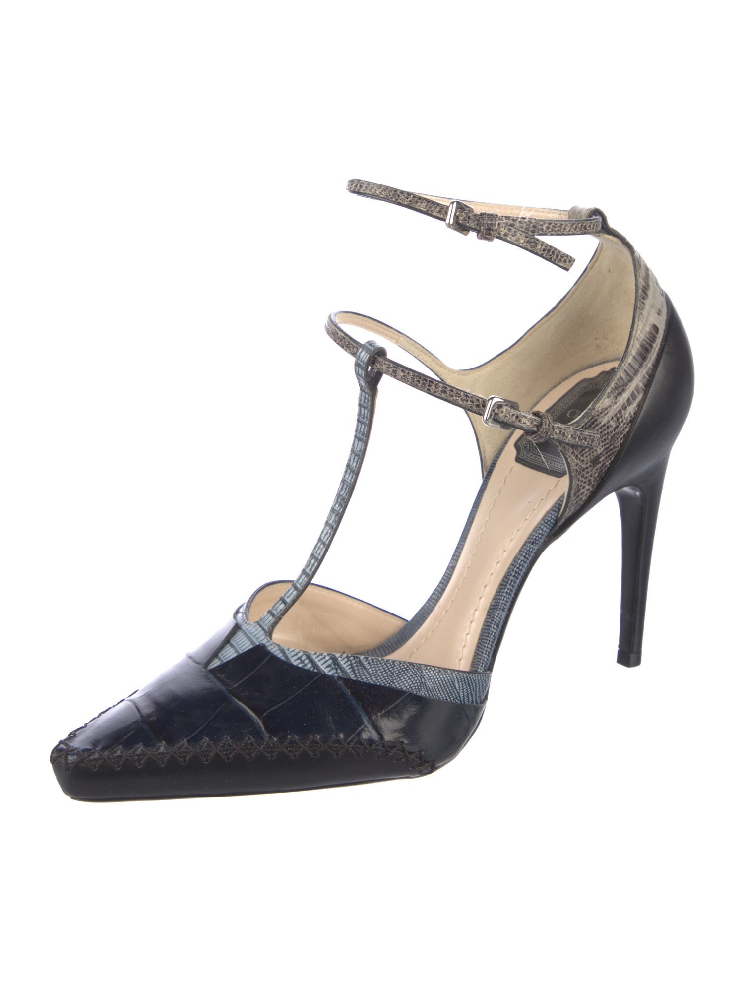 Christian Dior Leather T-Strap Pumps