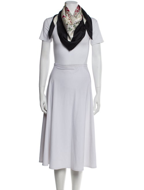 Christian Dior Silk Floral Print Scarf