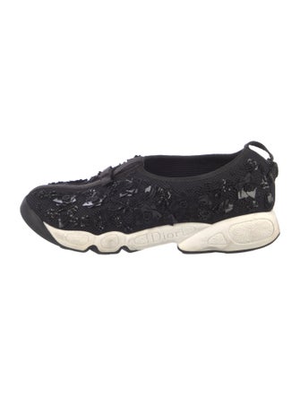 Christian Dior Mesh Sequin Embellishments Sneakers
