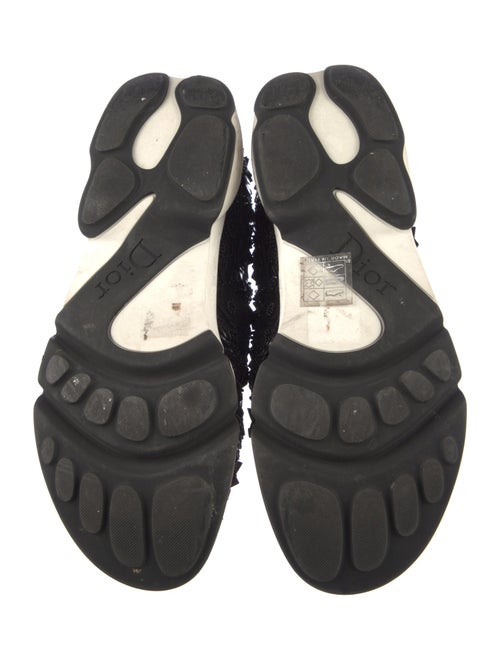 Christian Dior Mesh Sequin Embellishments Sneakers