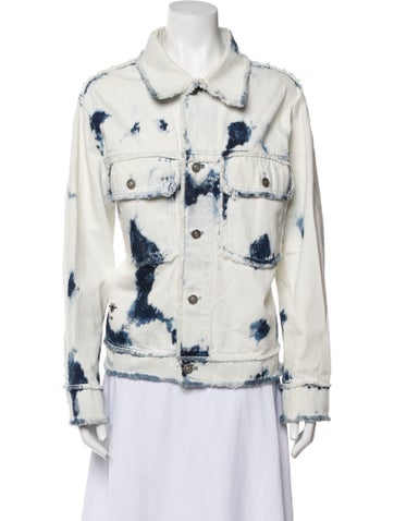 Christian Dior Jackets Printed Denim Jacket S