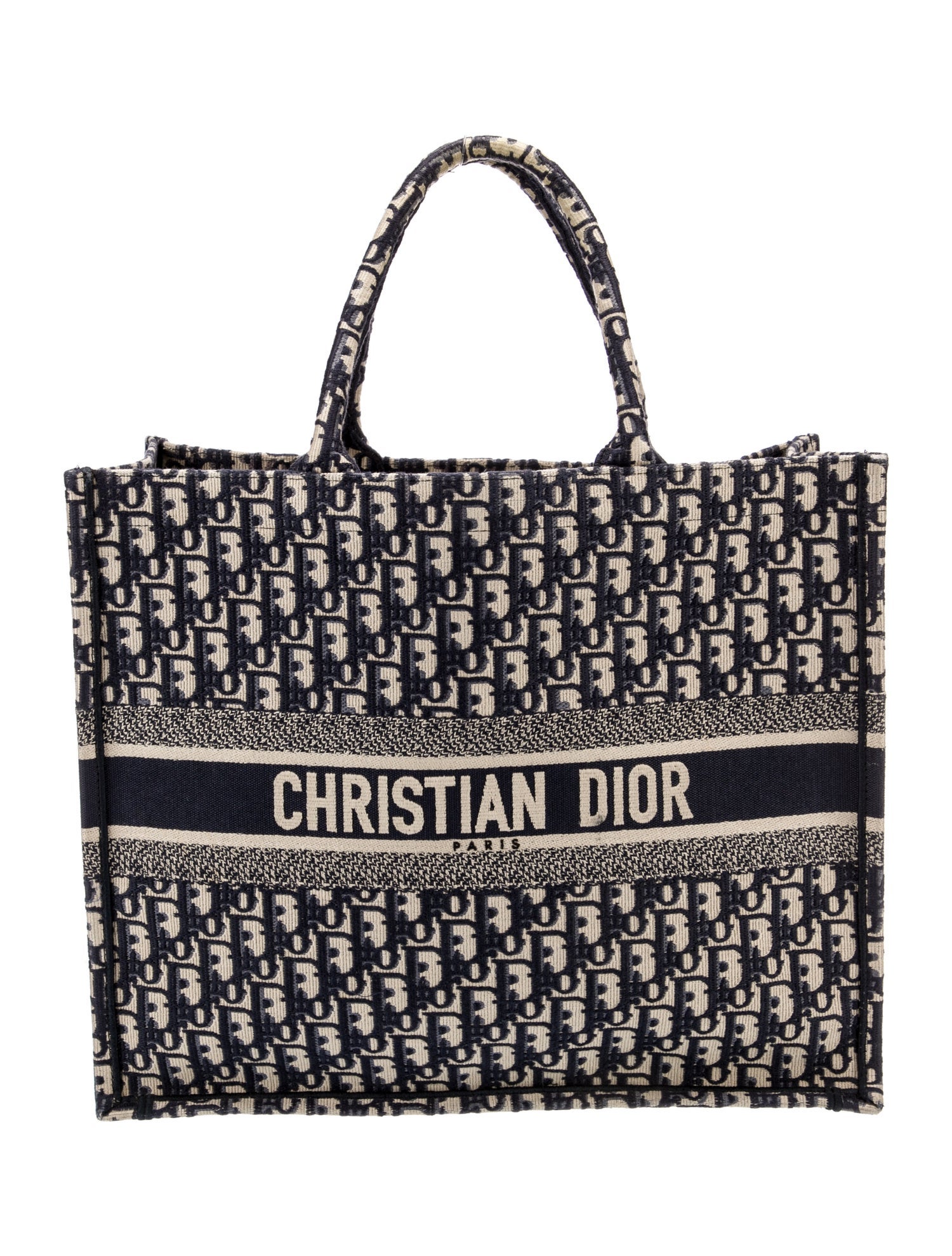 Christian Dior Oblique Jacquard Book Large - Blue Totes, Handbags