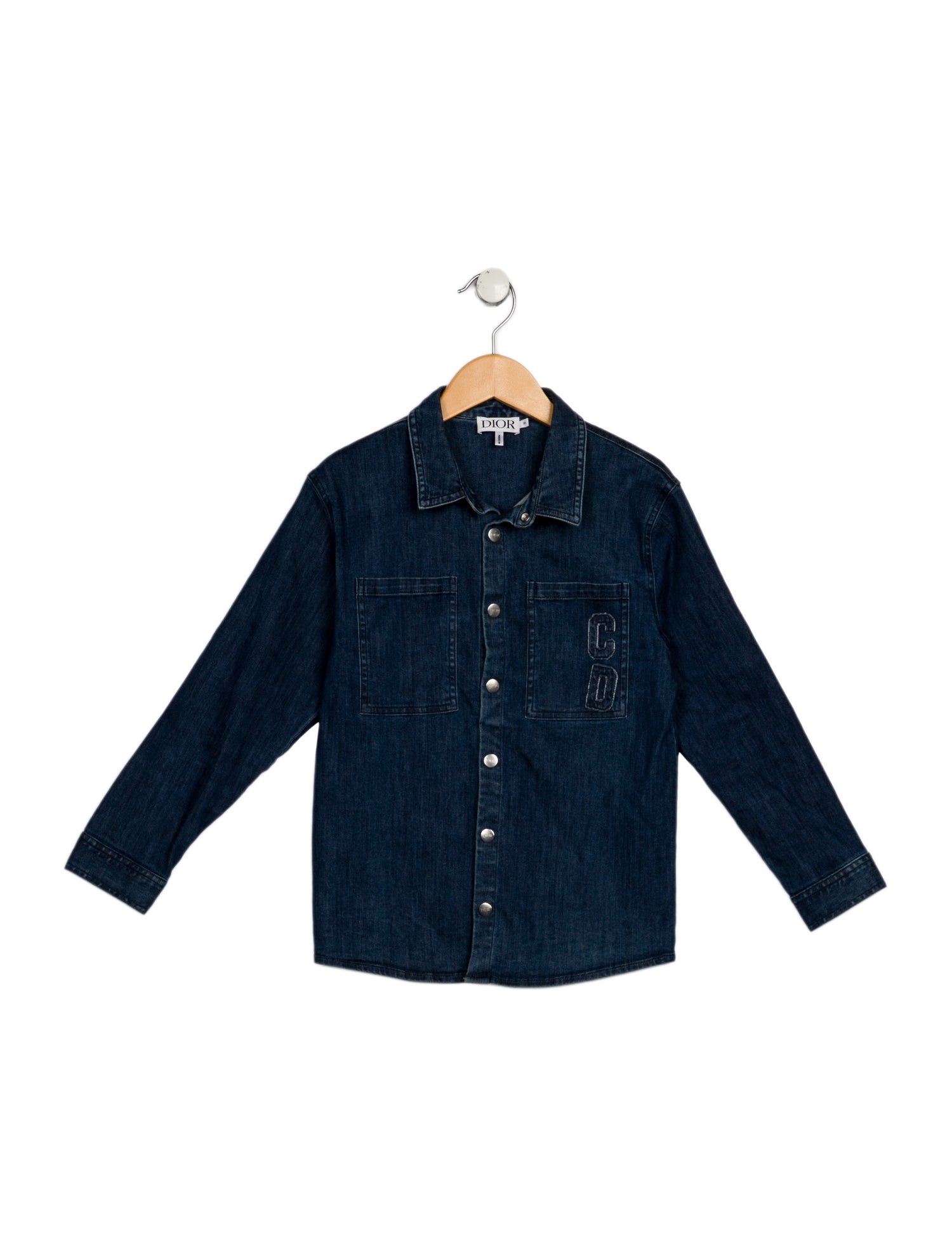 Christian Dior Kids Girls' Long-Sleeve Denim Top
