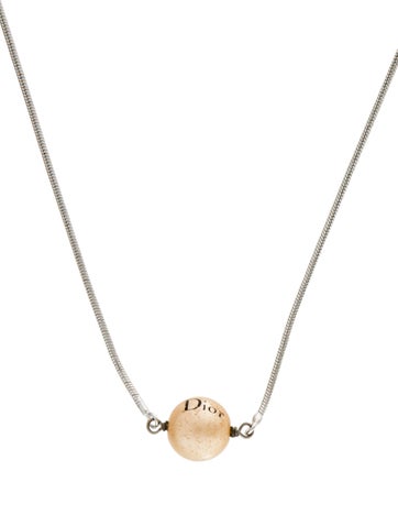Christian Dior Pendant Necklace Vintage Faux Pearl