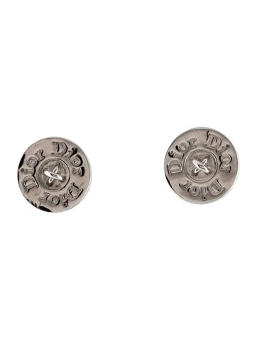 Christian Dior Clip-On Button Earrings