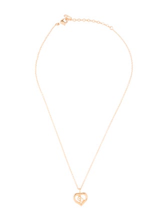 Christian Dior Vintage CD Hear Pendant Necklace
