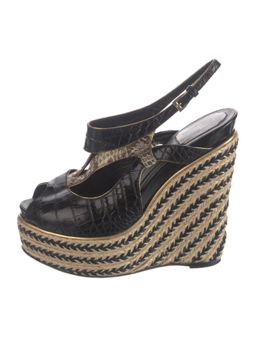 Christian Dior Jute Animal Print Espadrilles