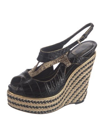 Christian Dior Jute Animal Print Espadrilles
