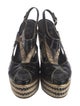 Christian Dior Jute Animal Print Espadrilles