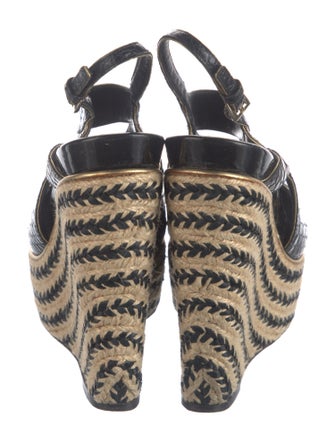 Christian Dior Jute Animal Print Espadrilles