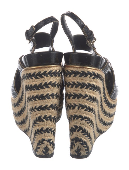 Christian Dior Jute Animal Print Espadrilles
