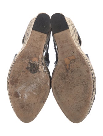 Christian Dior Jute Animal Print Espadrilles