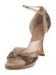 Christian Dior Satin Lace Pattern Sandals
