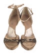 Christian Dior Satin Lace Pattern Sandals