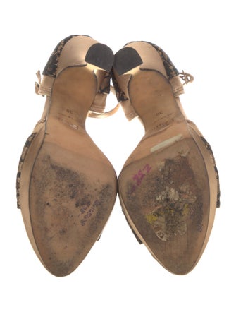 Christian Dior Satin Lace Pattern Sandals