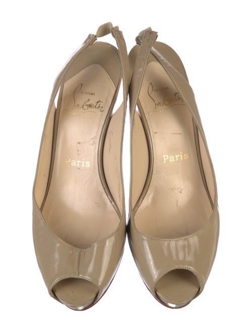 Christian Louboutin Cannage Pattern Leather Slingback Pumps