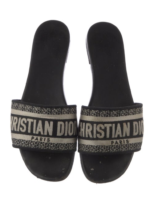 Christian Dior Canvas Printed Slides