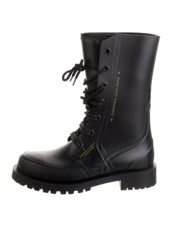 Christian Dior Bee Accent Rubber Rain Boots